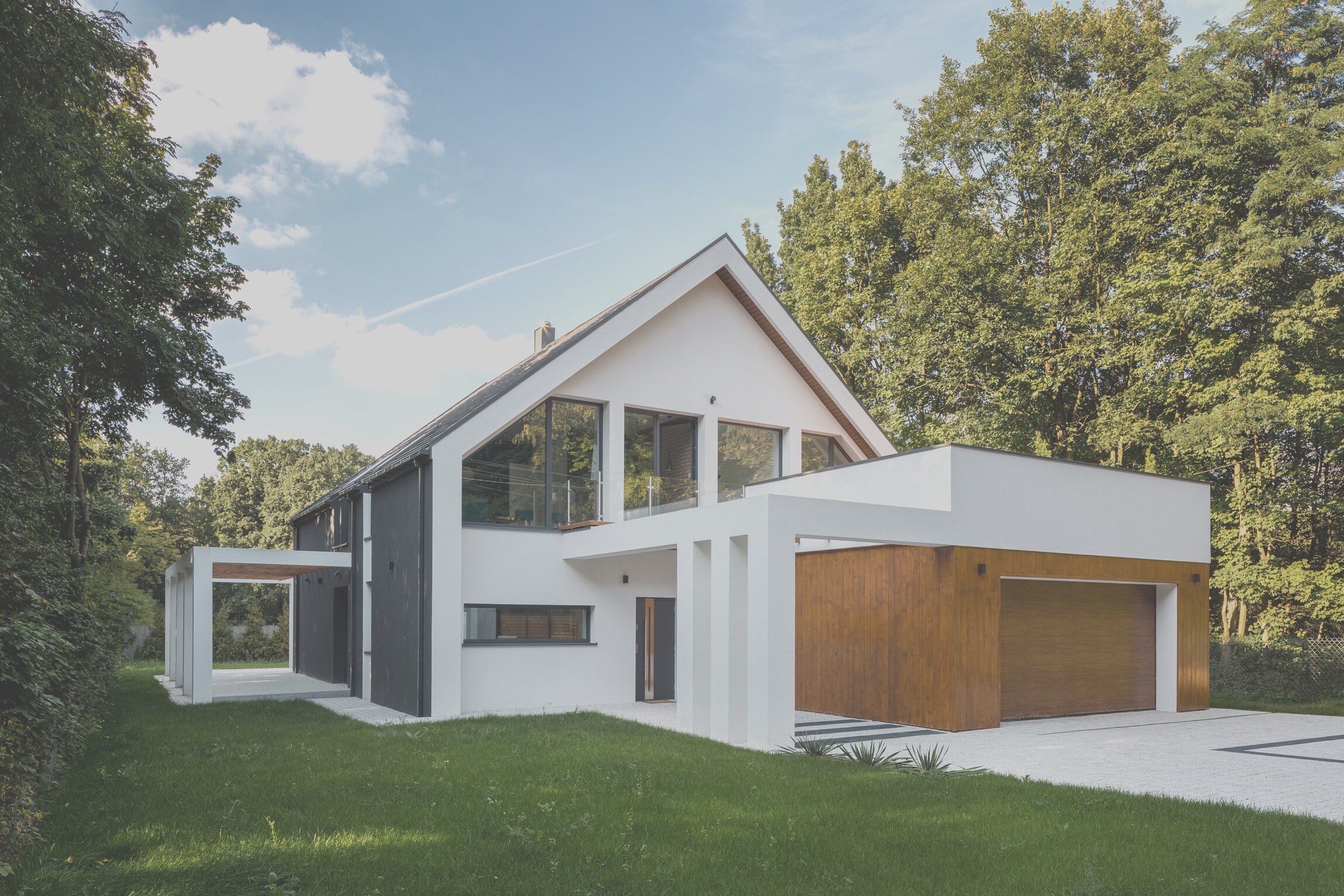 Modern house with garage